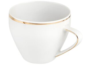 filizanka do kawy i herbaty porcelanowa mariapaula moderna gold biala 250 ml