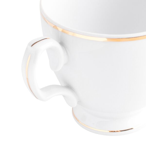 filizanka do kawy i herbaty porcelanowa mariapaula zlota linia biala 350 ml