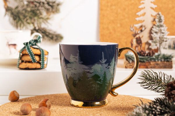 filizanka do kawy i herbaty porcelanowa swieta boze narodzenie altom design misty forest 400 ml 2