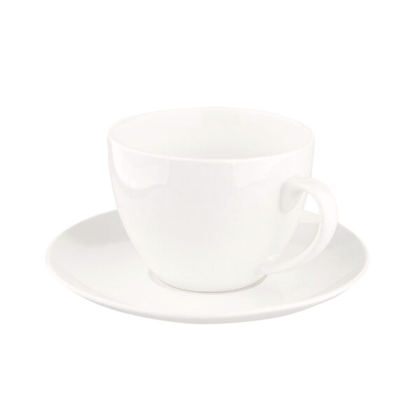 filizanka do kawy i herbaty porcelanowa ze spodkiem altom design bella ecru kremowa 200 ml 2