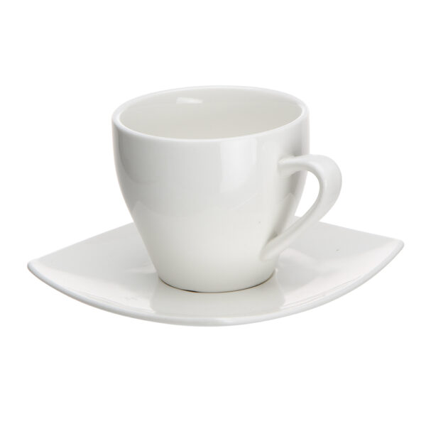 filizanka do kawy i herbaty porcelanowa ze spodkiem altom design regular kremowa 200 ml 3