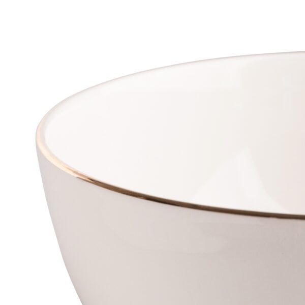 miska salaterka porcelanowa mariapaula nova ecru zlota linia kremowa 19 cm