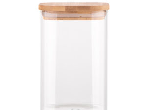 pojemnik szklany z bambusowa pokrywka 1150 ml
