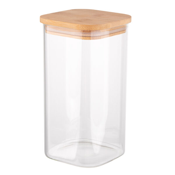 pojemnik szklany z bambusowa pokrywka 1450 ml 2