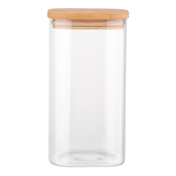 pojemnik szklany z bambusowa pokrywka 1450 ml