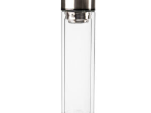 szklana butelka termiczna ze stalowym filtrem i metalowa zakretka 400 ml 5