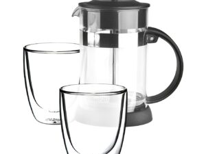 szklanki termiczne do kawy i herbaty altom design andrea 300 ml i dzbanek z zaparzaczem 800 ml 2 szt