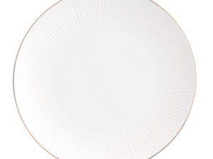 talerz obiadowy porcelanowy 25 cm zlota linia 2