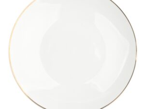 talerz obiadowy porcelanowy altom design bella zlota linia kremowy 26 cm 2