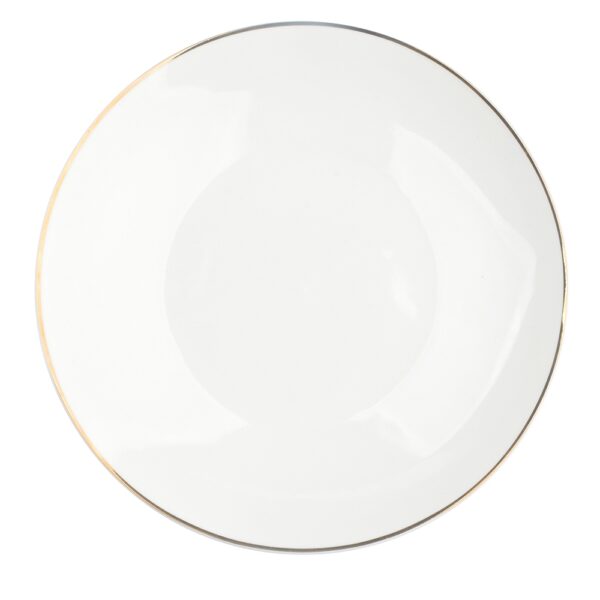 talerz obiadowy porcelanowy altom design bella zlota linia kremowy 26 cm 2
