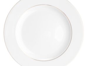 talerz obiadowy porcelanowy mariapaula zlota linia bialy 26 cm