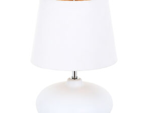 lampa stolowa dekoracyjna na ceramicznej podstawie altom design biala