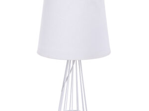 lampa stolowa dekoracyjna na metalowej podstawie altom design biala